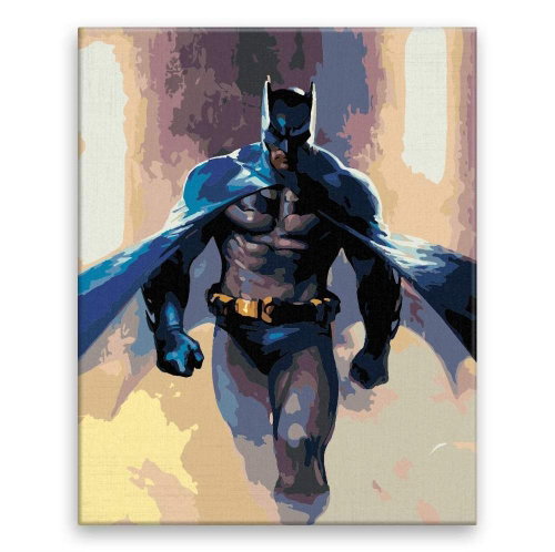Batman Ready to Strike - 40 × 50 cm, canvas off the frame - Painting by Numbers - Main image