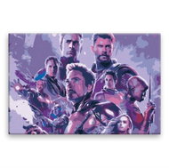 Avengers - film - 60 × 40 cm, canvas off the frame - Painting by Numbers