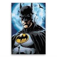 Batman under the full moon - 80 × 120 cm, canvas on the frame - Painting by Numbers