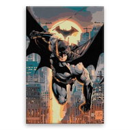 Batman Over the City - 40 × 60 cm, without wooden frame - Painting by Numbers
