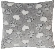 Bellatex Mazlík - dětský motiv - 38 × 38cm - tlapičky šedé - Polštář