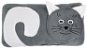 Vankúš Bellatex Tvarovaný mačička sivá – 45 × 30 cm – mačička - Polštář