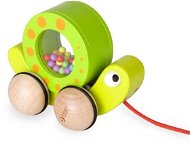 Rappa dřevěná želva tahací s kuličkami - Tahací hračka
