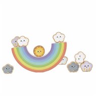 Rappa wooden balancing rainbow game with clouds - Balance Game
