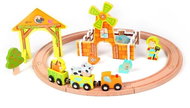 Rappa wooden train track farm 25 pieces - Train Set