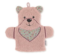 Sterntaler Terry terry cloth with appliqué, bear Terry pink, 24 × 24 cm, 7221973 - Washcloth