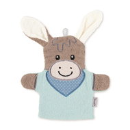 Sterntaler Terry cloth with appliqué, stuffed animal, Emmi the donkey, 28 × 24 cm, 7222000 - Washcloth
