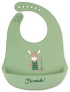 Sterntaler Silicone bib, 24 cm × 32 cm, green, Emimilius donkey 4792106 - Bib