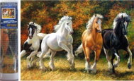Norimpex Cválající koně 40 × 30 cm - Diamond Painting
