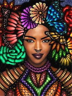 Norimpex Portrét africké ženy 40 × 30 cm - Diamond Painting