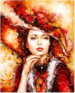 Norimpex Portrét v klobouku 40 × 30 cm - Diamond Painting