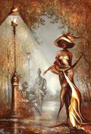 Norimpex Večerní procházka 40 × 30 cm - Diamond Painting