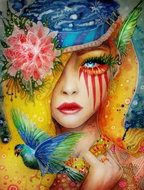 Norimpex Maskovaná fantazie 40 × 30 cm - Diamond Painting