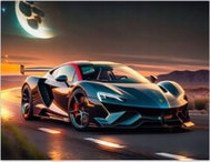 Norimpex Ferrari v měsíčním svitu 40 × 30 cm - Diamond Painting