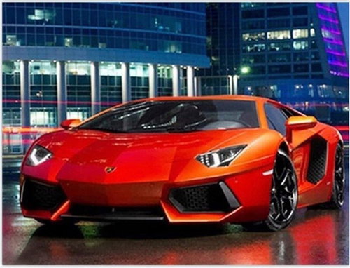 Norimpex Ferrari ve městě 40 × 30 cm - Diamond Painting - Main image