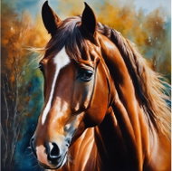 Norimpex Portrét koně 40 × 30 cm - Diamond Painting