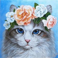 Norimpex Kočičí víla 40 × 30 cm - Diamond Painting