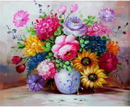 Norimpex Kytice plná barev 40 × 30 cm - Diamond Painting