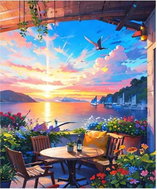 Norimpex Terasa u jezera 40 × 30 cm - Diamond Painting
