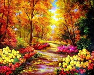 Norimpex Barvy podzimní zahrady 40 × 30 cm - Diamond Painting