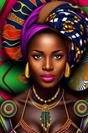 Norimpex Africká žena 30 × 40 cm - Diamond Painting