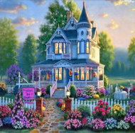 Norimpex Dům s krásnou zahradou 30 × 40 cm - Diamond Painting