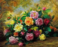 Norimpex Bohatá kytice 30 × 40 cm - Diamond Painting
