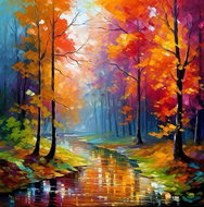 Norimpex Klid v lese 30 × 40 cm - Diamond Painting
