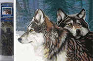 Norimpex Wolves in winter 30 × 40 cm - Diamond Painting