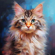 Norimpex Mourovatá kočka 30 × 40 cm - Diamond Painting