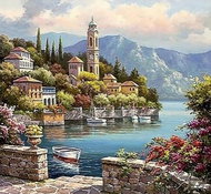 Norimpex Italské pobřeží 30 × 40 cm - Diamond Painting