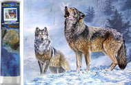 Norimpex Wolf Call 30 × 40 cm - Diamond Painting