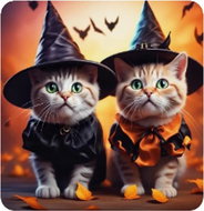 Norimpex Kočičí Halloween 30 × 40 cm - Diamond Painting