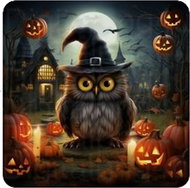 Norimpex Sova o Halloweenu 30 × 40 cm - Diamond Painting