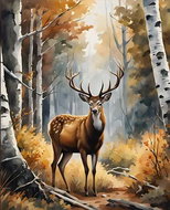 Norimpex Pán lesa 30 × 40 cm - Diamond Painting
