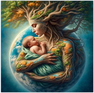 Norimpex Mother and child 30 × 40 cm - Diamond Painting