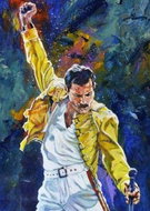 Norimpex Freddie Mercury 30 × 40 cm - Diamond Painting