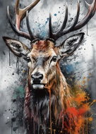 Norimpex Jelen (kresba) 30 × 40 cm - Diamond Painting