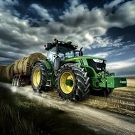 Norimpex Traktor v akci 30 × 40 cm - Diamond Painting