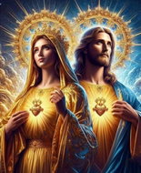 Norimpex Mary and Jesus 30 × 40 cm - Diamond Painting