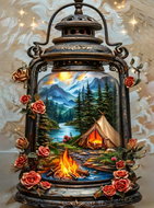 Norimpex Magická lucerna 30 × 40 cm - Diamond Painting