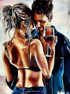 Norimpex Zamilovaný pár 30 × 40 cm - Diamond Painting
