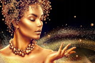 Norimpex Woman in magic dust 30 × 40 cm - Diamond Painting
