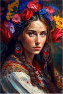 Norimpex Slavic woman 30 × 40 cm - Diamond Painting