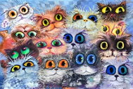 Norimpex Cats with big eyes 30 × 40 cm - Diamond Painting