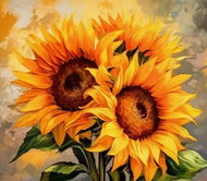 Norimpex Sunflowers 30 × 40 cm - Diamond Painting