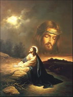 Norimpex Ježíšova modlitba na poušti 30 × 40 cm - Diamond Painting