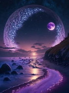 Norimpex Amethyst glow 30 × 40 cm - Diamond Painting