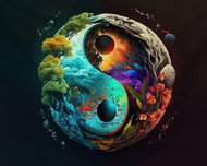 Norimpex Yin and Yang Earth 30 × 40 cm - Diamond Painting