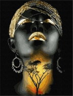 Norimpex African Woman 30 × 40 cm - Diamond Painting